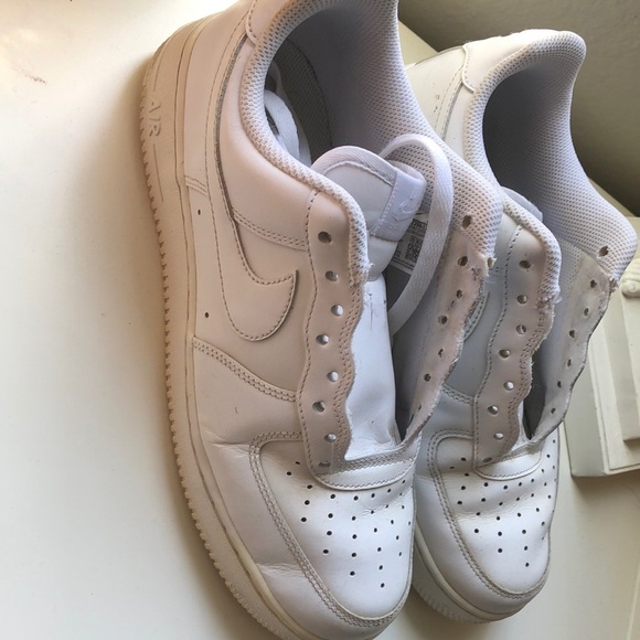 Nike White Sneakers with Perforated Design and Thick Sole - Picture 2 of 8